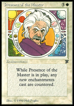 magicmovember:  What better way to start off Magic Movember than with The Master?  @#$!* annoying card to play against&hellip; god But the original art on it is epic for sure!