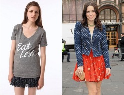 readytolift:  paceyjwitter:  Sophia Bush has declared war on Urban Outfitters after they marketed a t-shirt with the words ‘Eat Less’ on the front.  The One Tree Hill actress, in an entry on her personal blog, called for them to issue an apology