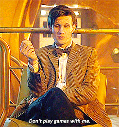 charmingpplincardigans:  #if you don’t think eleven is fucking terrifying sometimes#you are just wrong #he’s the scariest one of them all #way worse than the time lord victorious #don’t let that cosmic 5-year-old schtick fool you 