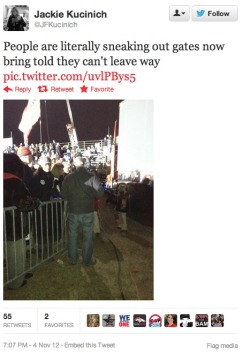livelaughawesome:  sociologically:  peterfeld:  Romney staff is holding children hostage at a frostbitten rally right now, according to NY Times reporter Michael Barbaro and USA Today’s Jackie Kucinich.  Why was this staged outside? WTF  mitt romney