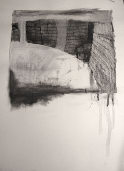 Wrk-Kevintownsend:  Currently Without Titleink, Litho Coal And Gesso On Paper 2012 