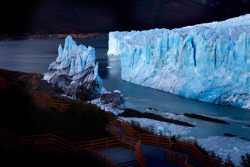 A gigantic ice wall breaks off the Perito Moreno glacier ~ Patagonia, Argentina