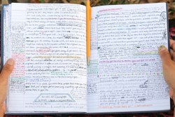 humansofnewyork:  A glimpse into the journal of a (quite intelligent) 16 year old girl. Photographed, with permission, in Central Park.  