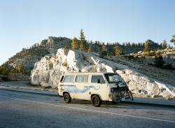 van-life:  Model: VW Vanagon  Location: Tioga Pass, California  Photo: Foster Huntington 