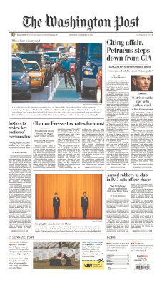 Front Page of Washington Post
