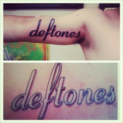 tattoogram:  finally got our deftones tattoos. my brothers on top &amp; mine on the bottom. :3 by knifep4rty via Instagram http://instagr.am/p/R618ECyXdY/ 