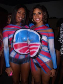 flashingfemales:  More from the “Support America” paint event….not sure exactly what the event what was for, but great paint jobs nonetheless 