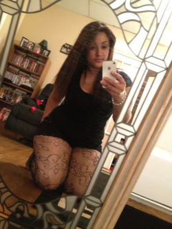 karolinethegoddess:  vivienneelenora:  karolinethegoddess:  I have to post this cuz in the summer I wore this. Comfy shirt dress with shorts and this sexy ass fishnets. And… Some, GIRL yelled at me saying im too fat to be wearing this. You know what