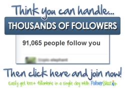 Are you ready to get some serious followers? The first step is to Reblog this so they know where to send the followers, you can EASILY get 500 followers a day with this amazing site!Click here and enter your username to get started!