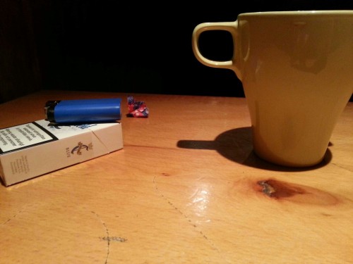 Coffee & cigarettes @ Dublin irish pub, Lahti, Finland.