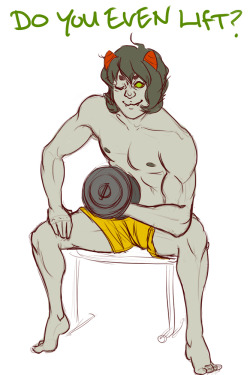 cheesydicks-blog:  I just had to draw headtraumakids boy-top Nepeta. Musclepeta lives again with the added benefit of anatomy practice.