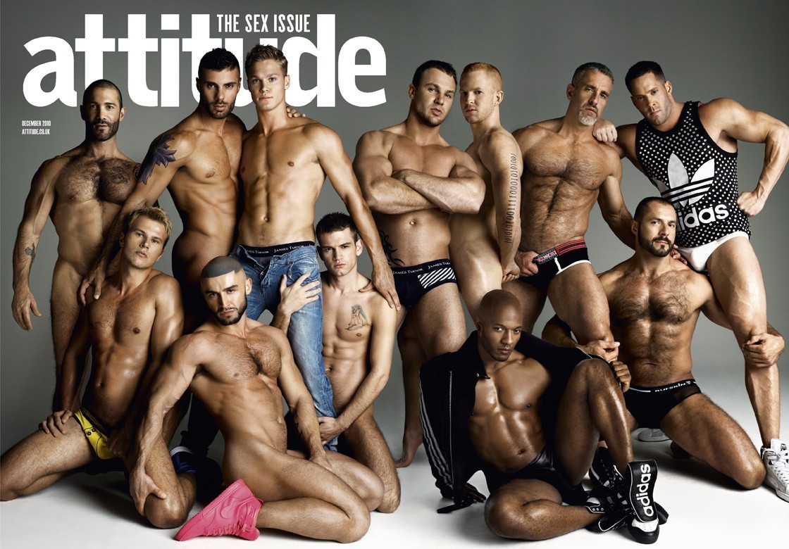 bare-hommes-art:  Attitude: The Sex Issue features many gay porn stars, such as Eddie
