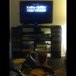 How I spend my nights- cooking, tea and comedy. #lonerswag #cooking #kathygriffin #comedy #comicrelief