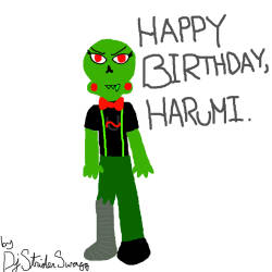 amazingarachnerd:  i made a birthday doodle just for you harumi happy birthday and happy thanksgiving  AHHHH THIS IS SO GREAT OMGHJ AHJA LOOK AT MY CUTIE, THANK YOU SO MUCH I REALLY LOVE THIS AAAA ;u; !!!