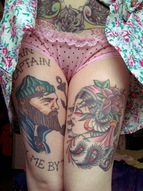 Porn Pics panties and tattoos