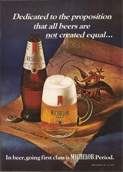 vintagelounge:  Michelob. Ad from Playboy, March 1969.