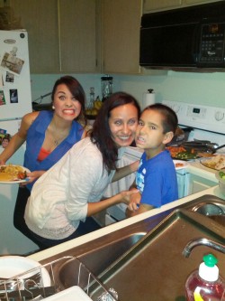 My family, sisters and nephew. Thanksgiving