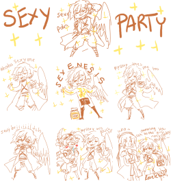 crappyfinalfantasydrawings:  crappyfinalfantasydrawings: arubboth submitted: SEXY GENESIS PARTY  seriously this is amazing sexy genesis party should be a thing