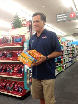 neuroneptune:  afightforloveandglory:  team-joebama:  team-joebama:  is that a fuckin CVS of course Mitt Romney is standing right in front of the hair care aisle  oh my god I just remembered that Honey Nut Cheerios is like his comfort food why that ever