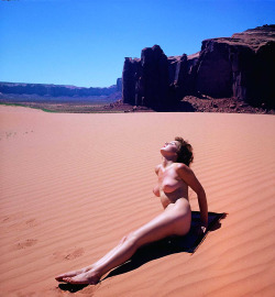20th-century-man:  Nude in the desert; photo by actor/producer Harold Lloyd. 