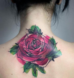 permawkward:  watercolor floral tattoos