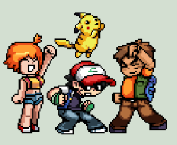 oilfield-misfit:  Pokemon characters made from Scott Pilgrim video game sprites.