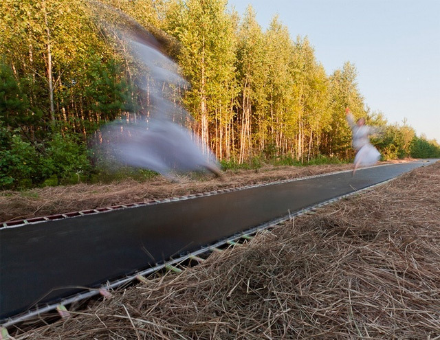 wnycradiolab:  170-foot trampoline installed in a Russian forest. YES PLEASE. (via