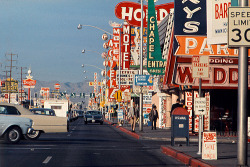 fuckyeahvintage-retro:  Las Vegas Strip, 1965 © Denise Scott Brown