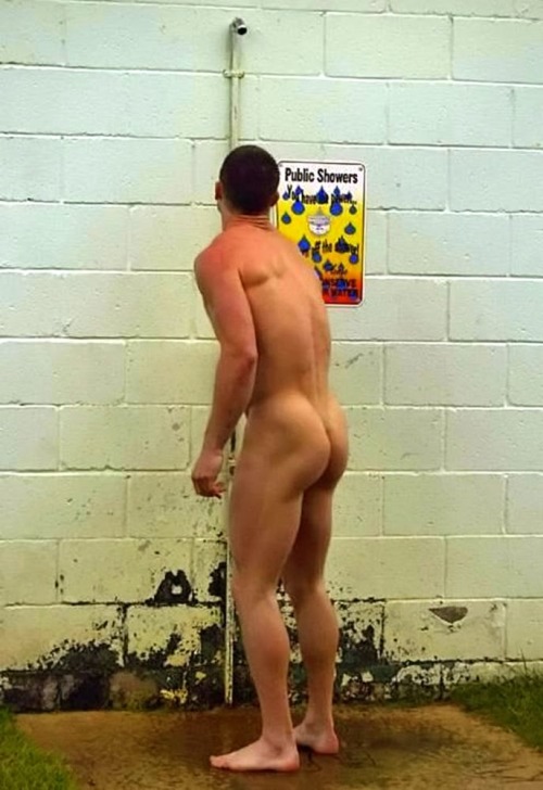 nice ass in public shower