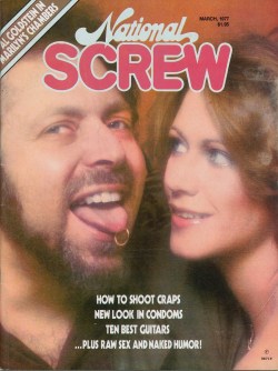 With Al Goldstein on the cover of National Screw, March 1977