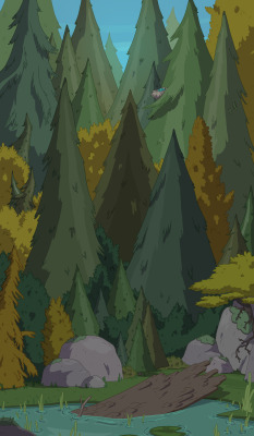 adventuretime:  “Five More Short Graybles” Backgrounds From the Finn &amp; Jake section. The episode’s background designers were Santino Lascano and Derek Hunter. The painters were Martin Ansolabehere, Sandra Calleros, and Ron Russell.