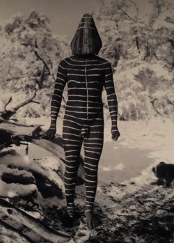 les-sources-du-nil:  Martin Gusinde (1886-1969) Selk’mam Man dressed for Hain Adolescence Initiation Ceremony, Tierra del Fuego, 1923 