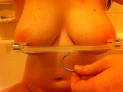 clipsnpins:  The hanger has an amazing pinch to it. Lets sayâ€¦ 10 reblogs and I start hanging articles of clothing from the hook. Once I get past 10, Iâ€™ll add one article of clothing for every reblog until the hanger snaps off my nipples. 