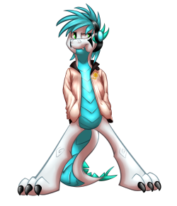 Commission for Fijay! An aged up mlp dragon character of his. Had fun experimenting with this one!  (NSFW version here!)