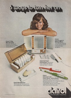 vintagebounty:  Clairol Vintage Advertisement Playboy 1974 Original Beautiful Machines “6 Ways to Turn Her On” Original is here: https://www.etsy.com/listing/116847281/clairol-vintage-advertisement-playboy 