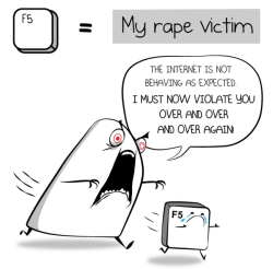 godtricksterloki:  cancerousmexicanfetusrapewhistle:  afternoonsnoozebutton:  Popular comic artist Matthew Inman, better known as The Oatmeal, has been drawing ire for the rape joke in a new comic. Full comic strip here. The moral of the story: rape