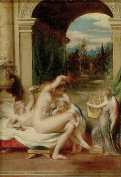 centuriespast:  William Etty (1787 - 1849):Venus, Cupid and Psyche the Ashmolean Museum 