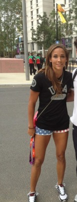 Lolo Jones in some American shorts Facebook orgasmpics.org