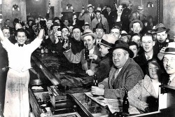 collective-history:  On this day, seventy-nine years ago, citizens in a bar celebrate the end of alcohol prohibition in the United States. December 5, 1933.  A little late for a reblog, but still.