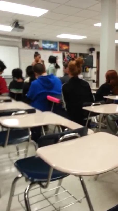girlfights:  This is some white ass school, how two people about to fight and everyone