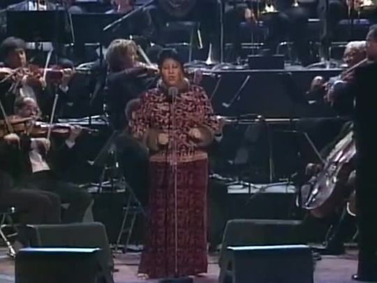 gabieplease:  glennoconnell:  At the 1998 Grammy Awards, Pavarotti was too ill to sing Nessun Dorma.Aretha Franklin filled in on 20 minutes notice. This is the result.  THATS RIGHT BETTER THAN PAVAROTTI 