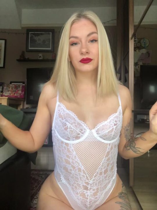 wet-dreams-and-rainclouds-deact:Me again in my white bodysuit 
